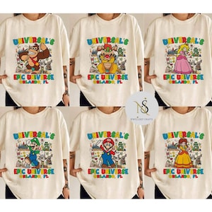 Super Mario Epic Universe Shirt, Mario Luigi Princess Peach Epic Universe Family Shirt, Epic Group Matching Tee, Epic Family Vacation 2025