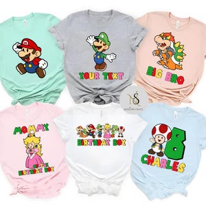 Personalized Super Mario Epic Universe Shirt, Mario Luigi Princess Peach Epic Universe Family Matching, It&#39;s Epic Trip 2025 Epic Group Shirt