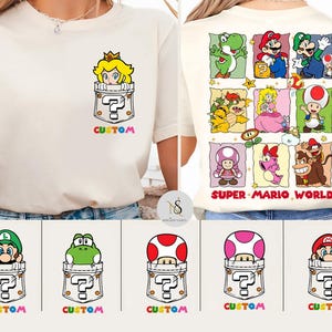 Multi-Characters Super Mario Epic Universe Shirt, Princess Peach Mario Yoshi Epic Universe Family Matching, It&#39;s Epic Trip 2025 Epic Group