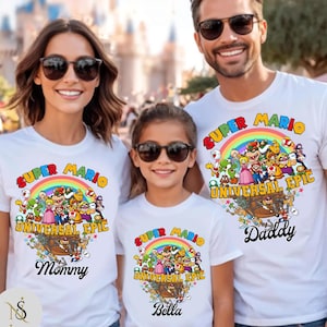 Personalized Super Mario Epic Universe Shirt, Mario Luigi Princess Peach Epic Universe Family Matching, It&#39;s Epic Trip 2025, Epic Group Tee