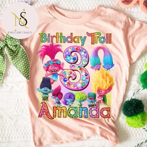 Trolls Family Birthday Shirts, Troll Birthday Outfit, Family Matching Birthday Shirt, Trolls Family Shirts, Trolls Shirt, Trolls Poppy Shirt