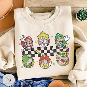 Embroidered Super Mario Epic Universe Shirt, Mario Luigi Peach Epic Universe Family Shirt, Epic Group Matching, Epic Family Vacation 2025