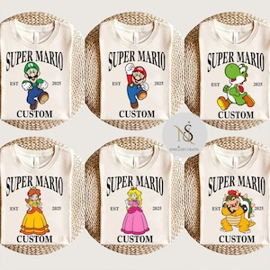 Multi-Characters Super Mario Epic Universe Shirt, Princess Peach Mario Yoshi Epic Universe Family Matching, It&#39;s Epic Trip 2025 Epic Group
