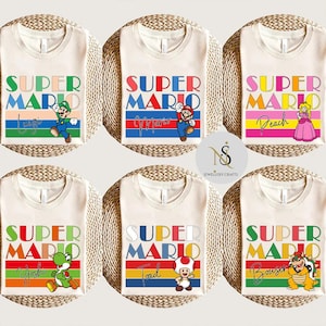Super Mario Epic Universe Shirt, Mario Luigi Peach Epic Universe Family Shirt, Epic Group Matching, Epic Family Vacation 2025