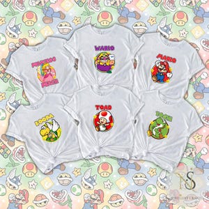 Personalized Super Mario Epic Universe Shirt, Mario Luigi Princess Peach Epic Universe Family Matching, It&#39;s Epic Trip 2025 Epic Group Shirt
