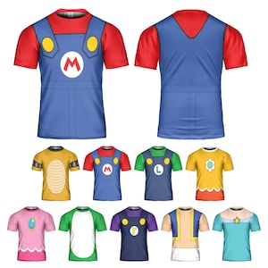 Custom Super Mario Shirt, Super Mario Matching Shirts, Mario Luigi Toad Yoshi Shirts, Super Mario Costume Halloween Shirt, Princess Peach