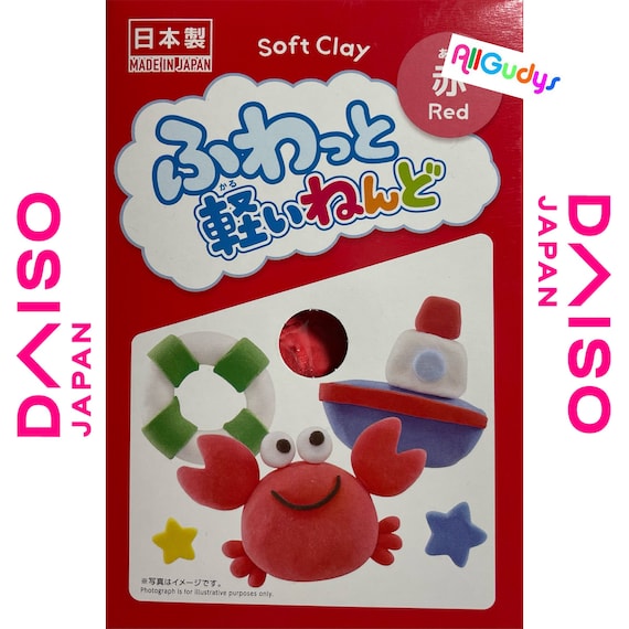 DAISO Soft Clay RED Color, Perfect for Butter Slime and Modeling