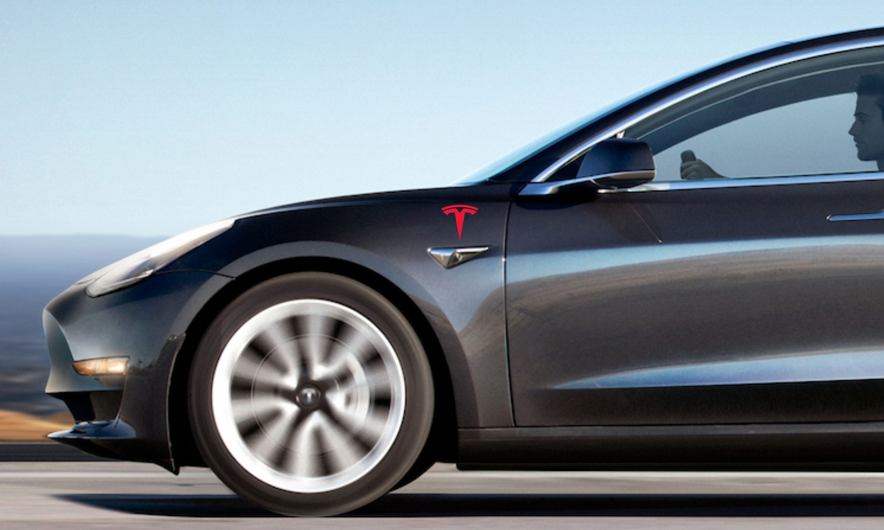 Tesla Sticker Performance Tesla Logo Reflective Decal Bumper Sticker Available in Different ...