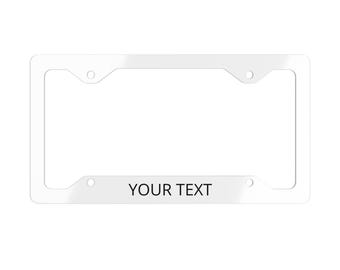 Custom Text Metal License Plate Frame | Personalized Stainless Steel Plate Frame