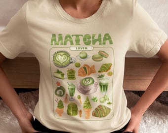 抹茶好きのためのTシャツ：緑茶グラフィックTシャツ - グルメギフト