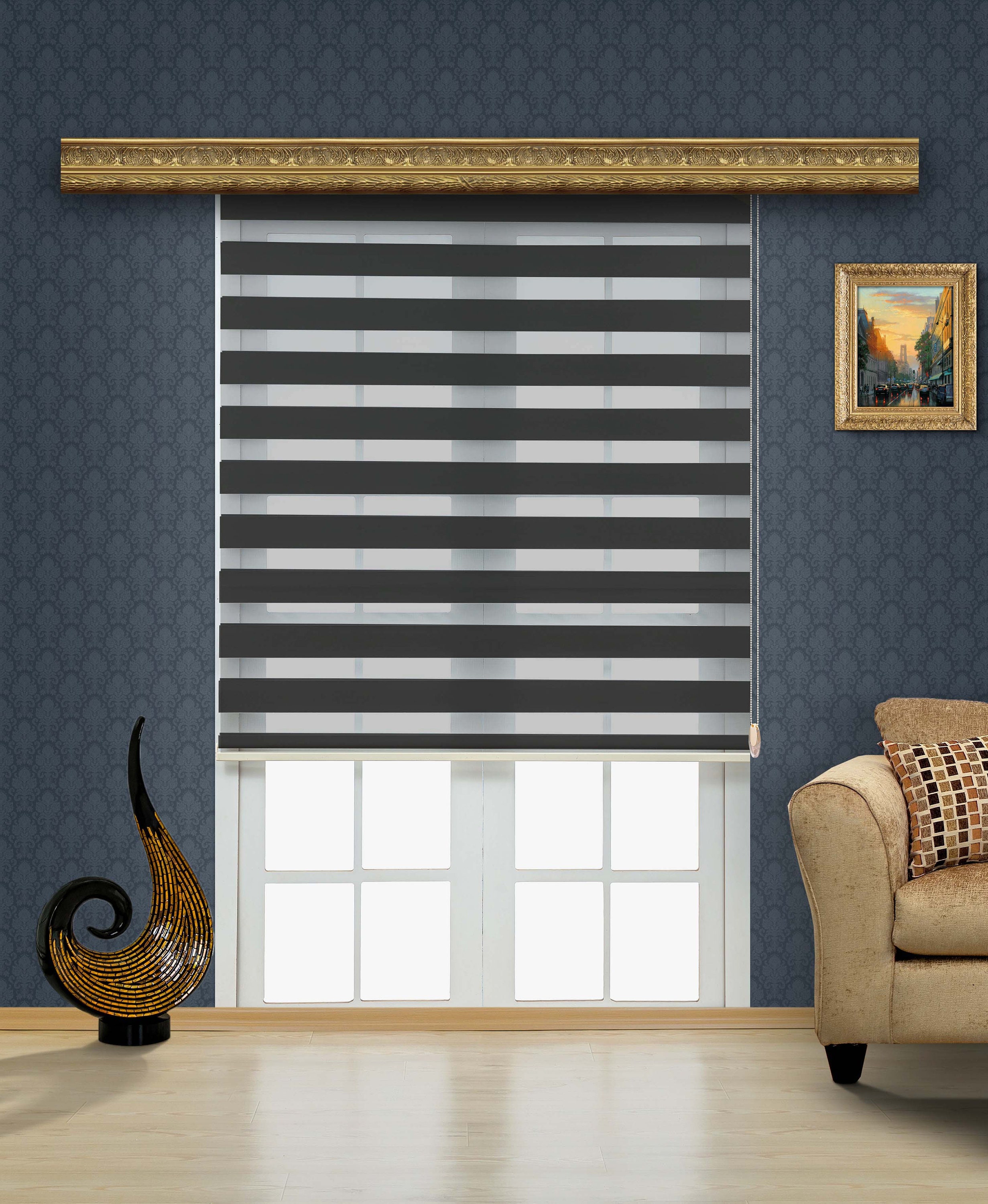 A&O Zebra Roller Blinds Dual Layer Shades Easy to Install Day Etsy