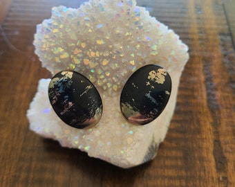 Apache gold stainless steel statement stud earrings