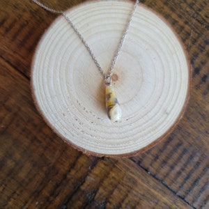 Crazy Lace Agate Dainty Teardrop Pendant Necklace