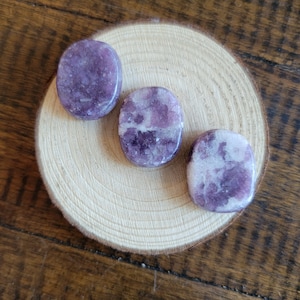 Lepidolite Worry Thumb Stone