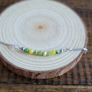 Australischer Chrysopras Facettierte Kristall Zierliche Choker, Halskette oder Armband