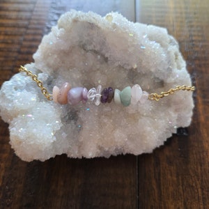 New Motherhood Intention Crystal Chip Necklace or Bracelet