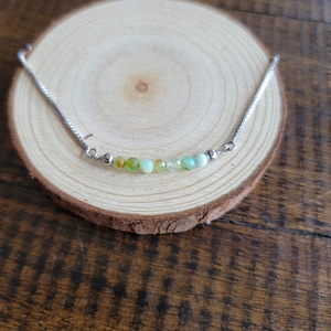 Chrysoprase Faceted Crystal Dainty Choker, Necklace or Bracelet