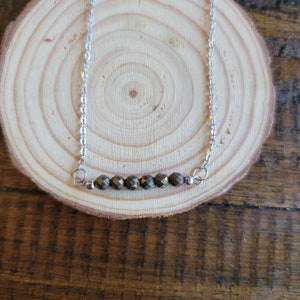 Pyrite Faceted Crystal Dainty Choker, Necklace or Bracelet