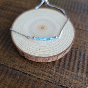 Blue Topaz Faceted Crystal Dainty Choker, Necklace or Bracelet