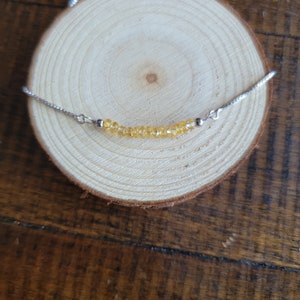 Citrine Faceted Rondelle Crystal Dainty Choker, Necklace or Bracelet
