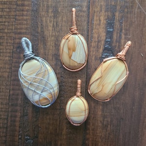 Picture Jasper Wire Wrapped Cabochon Pendant