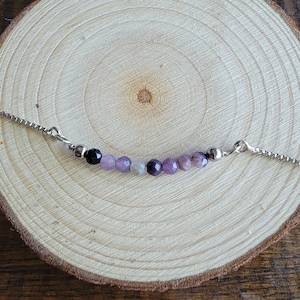 Sugilite Faceted Crystal Dainty Choker, Necklace or Bracelet