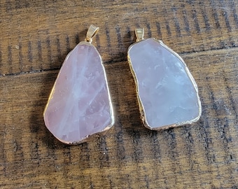 Rose Quartz Pendant Necklace