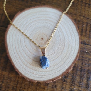 Lapis Lazuli Raw Nugget Pendant Necklace