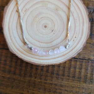 Rose Quartz Faceted Crystal Dainty Choker, Necklace or Bracelet