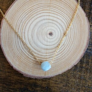 Dainty Aquamarine Choker Layering Necklace