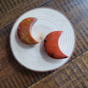Red Jasper Worry Stone Palm Moons