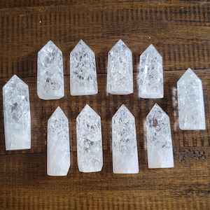 Crackle Quartz/Fire and Ice Quartz Tower Point