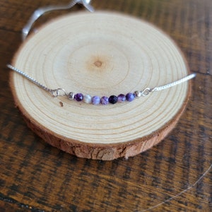 Blume Amethyst Facettierte Kristall zierliche Choker, Halskette oder Armband
