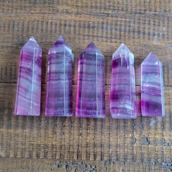 マゼンタ フローライト フローライト タワーポイント - Etsy 日本