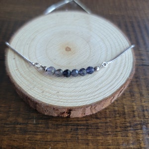 Iolite Faceted Crystal Dainty Choker, Necklace or Bracelet