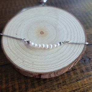 Weiße Perle Facettierte Kristall zierliche Choker, Halskette oder Armband