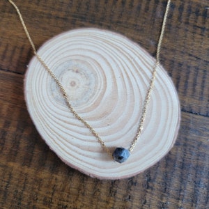 Dainty Larvikite Choker Layering Necklace