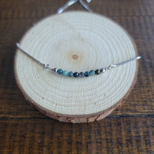 Blue Paraiba Tourmaline Faceted Crystal Dainty Choker, Necklace or Bracelet