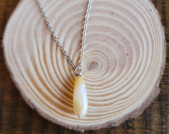 Botswana Agate Dainty Teardrop Pendentif Collier