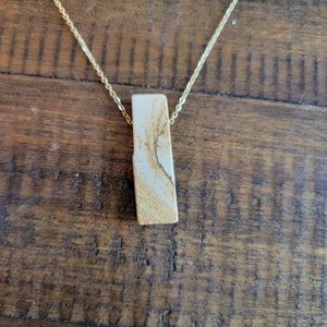 Picture Jasper Bar Pendant Necklace