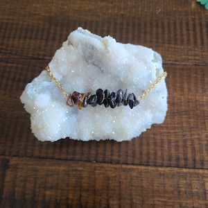 Triple Protection Intention Crystal Chip Necklace or Bracelet