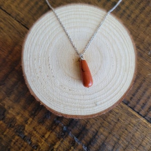 Red Jasper Dainty Teardrop Pendant Necklace