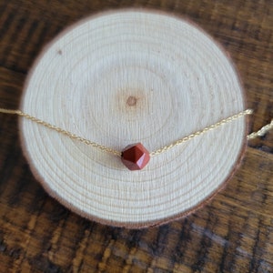 Dainty Red Jasper Choker Layering Necklace