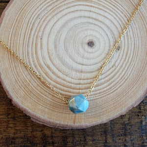 Dainty Blue Apatite Choker Layering Necklace
