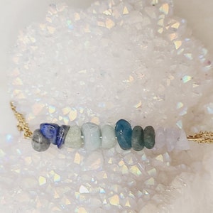 Throat Chakra Crystal Chip Necklace or Bracelet