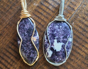Lepidolite Wire Wrapped Cabochon