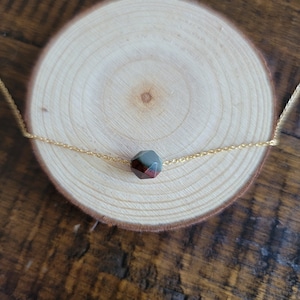 Dainty Bloodstone Choker Layering Necklace