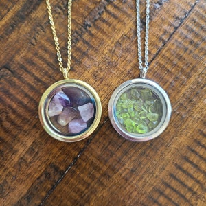 Design your own Crystal Chip Locket Necklace