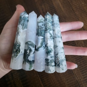 Moss Agate Tower Point