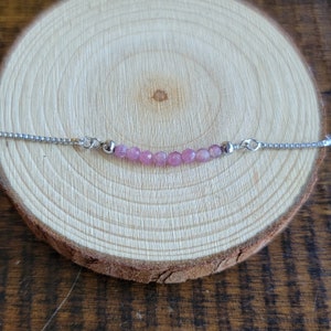Lepidolite Faceted Crystal Dainty Choker, Necklace or Bracelet